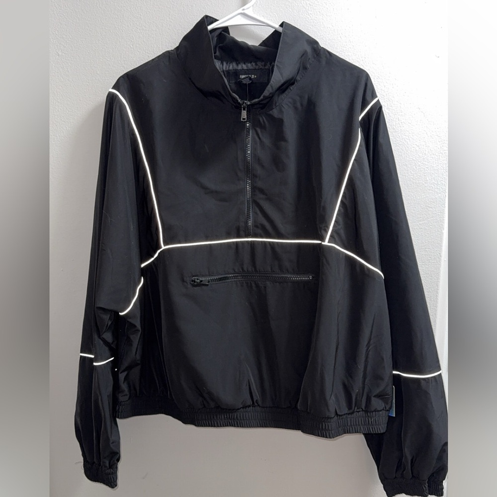 Forever 21 plus size reflective quarter zip jacket